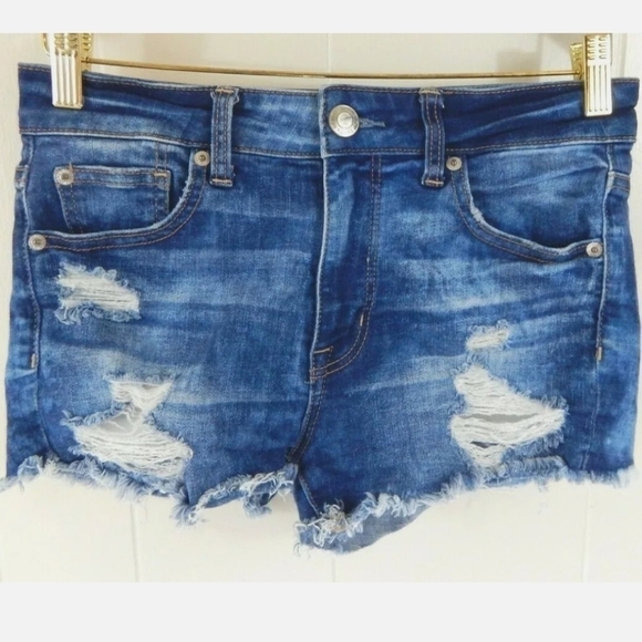 American Eagle Hi Rise Shortie Distressed - Picture 1 of 5